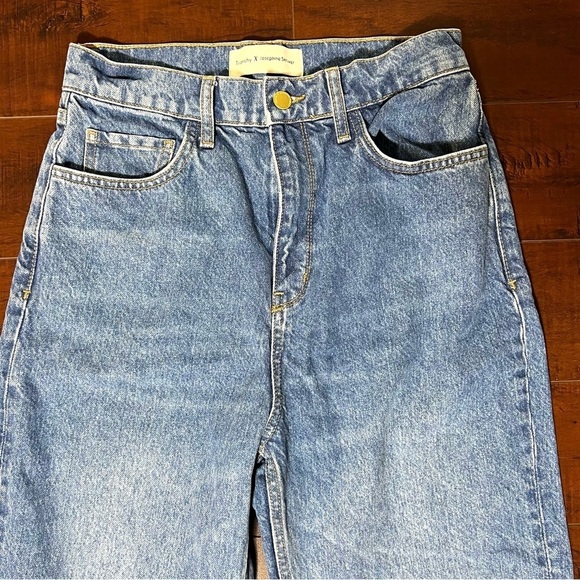 TRIARCHY X Josephine Skriver Jeans High Rise Relaxed Ripped Indigo Wash Size 28 - Picture 6 of 16